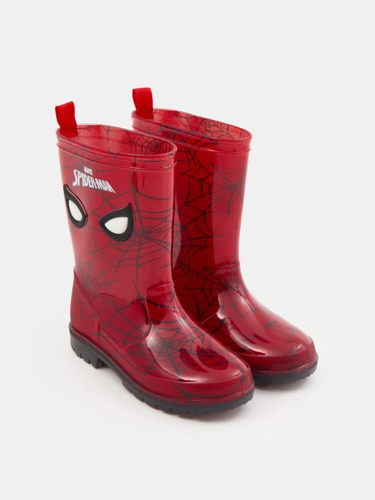Zdjęcie produktu Sinsay - Kalosze ze świecącą podeszwą LED Spider-Man - czerwony