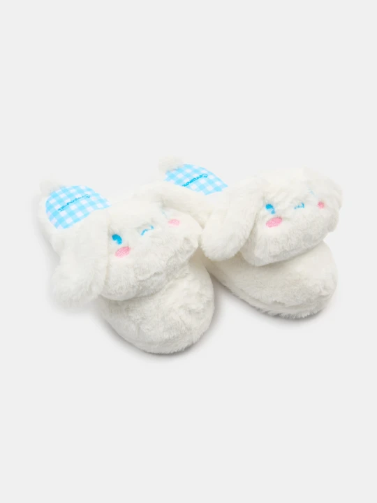 Zdjęcie produktu Sinsay - Kapcie ze sztucznym futerkiem i haftem Cinnamoroll - biały