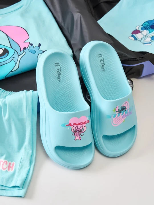 Zdjęcie produktu Sinsay - Klapki na grubej podeszwie Stitch - zielony