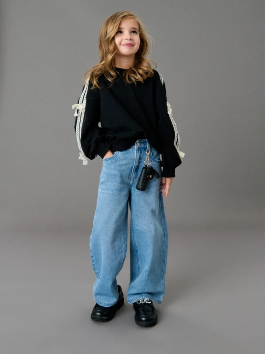 Zdjęcie produktu Sinsay - Klasyczne jeansy wide leg - niebieski