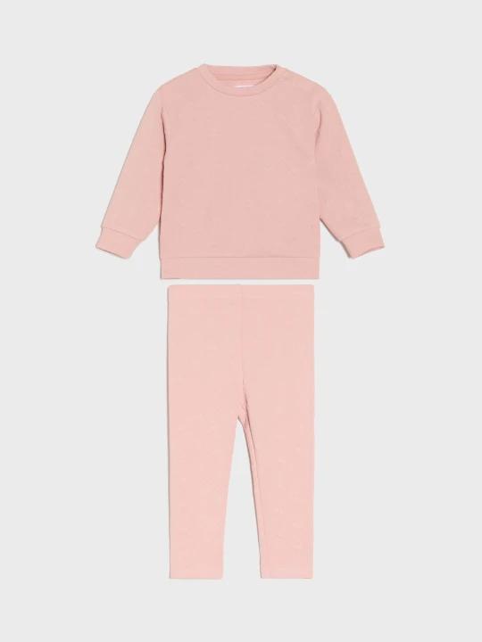 Zdjęcie produktu Sinsay - Komplet: bluza i legginsy - różowy