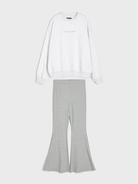 Zdjęcie produktu Sinsay - Komplet: bluza i legginsy - szary