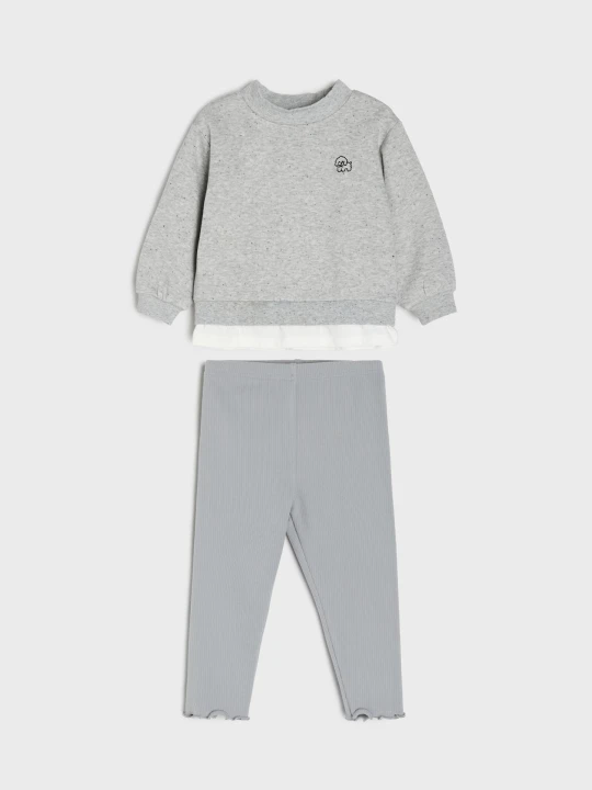 Zdjęcie produktu Sinsay - Komplet: bluza i legginsy - szary