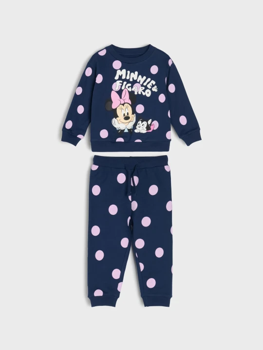 Zdjęcie produktu Sinsay - Komplet: bluza i spodnie Minnie and Figaro - granatowy