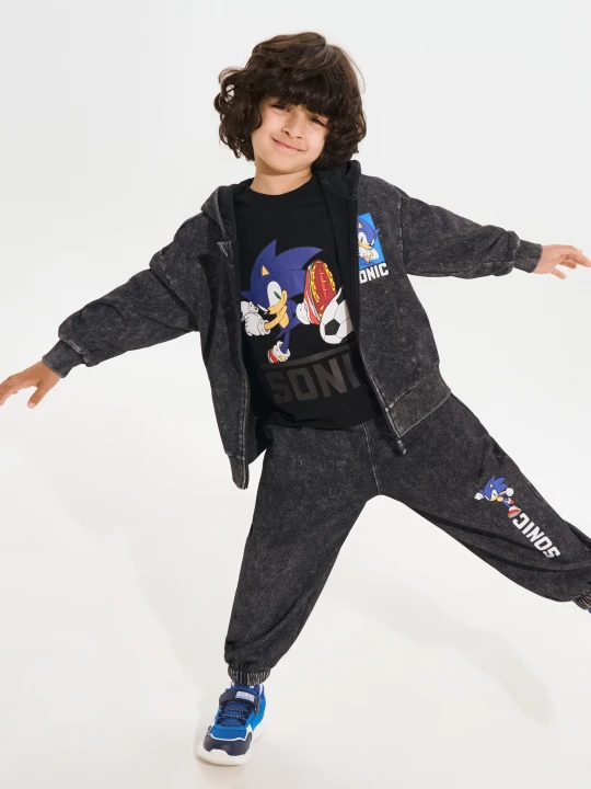 Zdjęcie produktu Sinsay - Komplet: bluza i spodnie Sonic the Hedgehog - szary