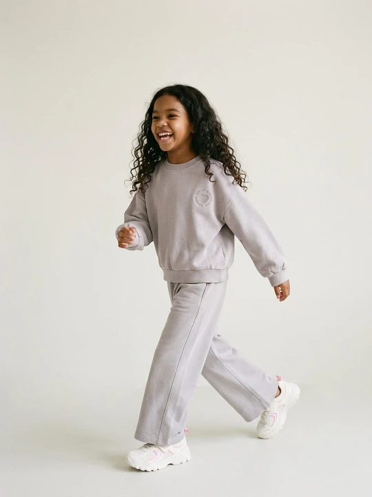 Zdjęcie produktu Sinsay - Komplet: bluza i spodnie z dzianiny fleece - szary