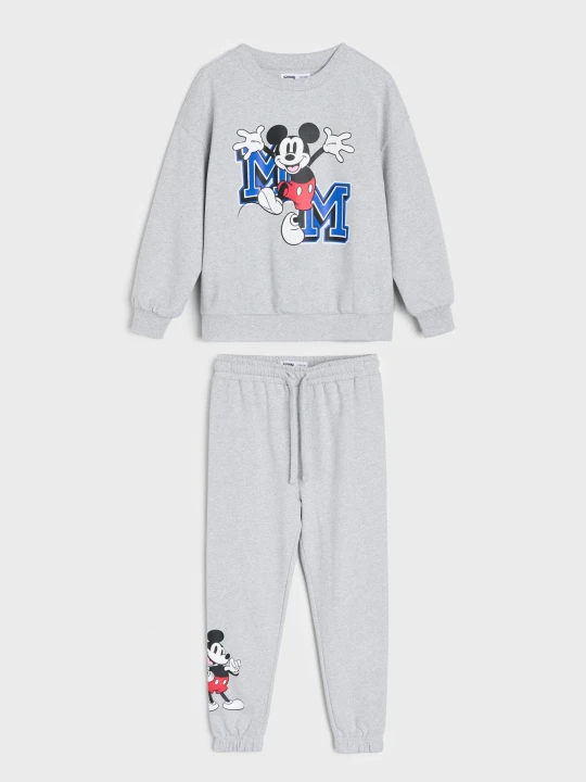 Zdjęcie produktu Sinsay - Komplet: bluza i spodnie z dzianiny terry Mickey Mouse - wielobarwny
