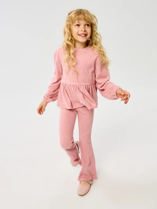 Zdjęcie produktu Sinsay - Komplet: bluzka i legginsy z domieszką wiskozy - różowy