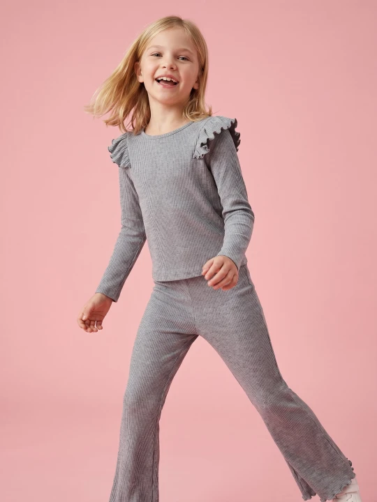 Zdjęcie produktu Sinsay - Komplet: bluzka i legginsy z domieszką wiskozy - szary