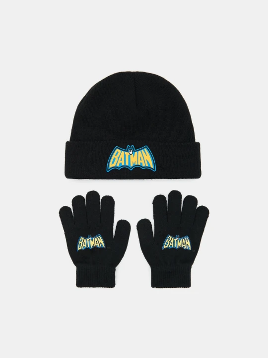 Zdjęcie produktu Sinsay - Komplet: czapka i rękawiczki Batman - czarny