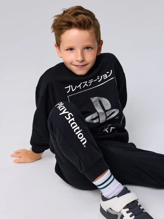 Zdjęcie produktu Sinsay - Komplet dresowy: bluza i spodnie PlayStation - czarny