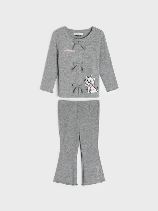 Zdjęcie produktu Sinsay - Komplet: koszulka i legginsy z domieszką wiskozy Marie - szary