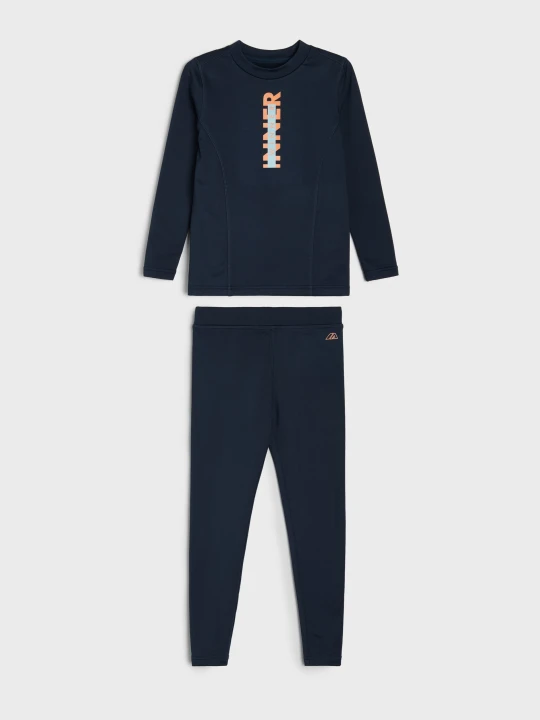 Zdjęcie produktu Sinsay - Komplet termoaktywny: koszulka i legginsy Active - granatowy