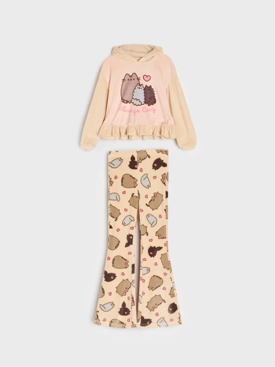 Zdjęcie produktu Sinsay - Komplet welurowy Pusheen the Cat - beżowy