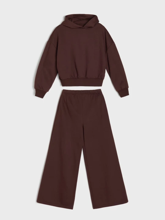 Zdjęcie produktu Sinsay - Komplet z bawełną: bluza i spodnie - brązowy