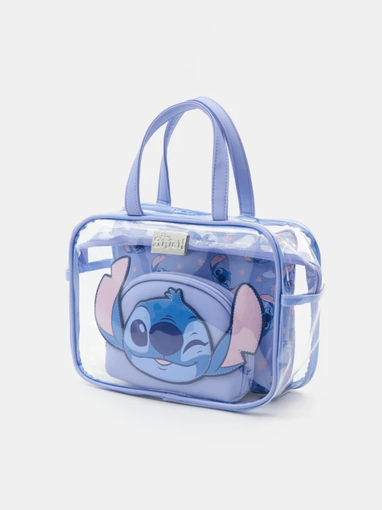 Zdjęcie produktu Sinsay - Kosmetyczka 3 pack Stitch - błękitny