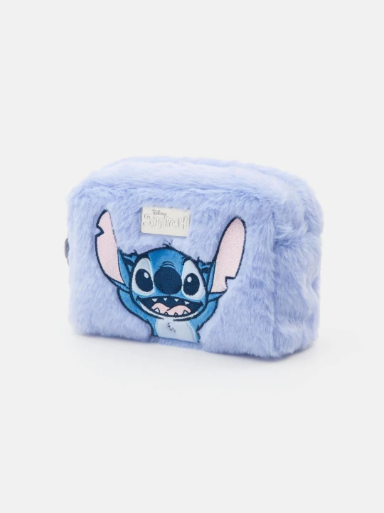 Zdjęcie produktu Sinsay - Kosmetyczka z imitacji futra na zamek Stitch - błękitny