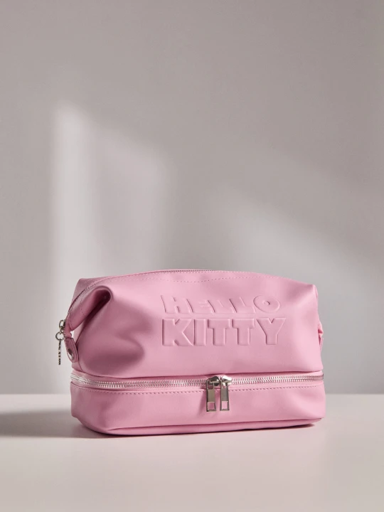 Zdjęcie produktu Sinsay - Kosmetyczka z tłoczonym napisem Hello Kitty - różowy