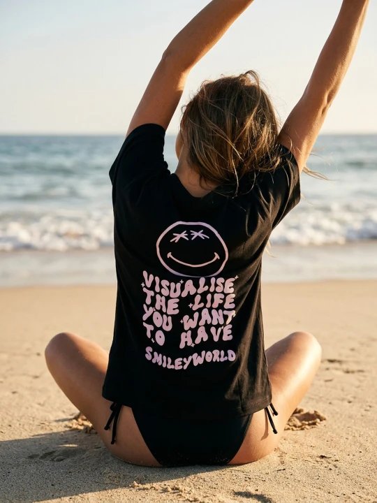 Zdjęcie produktu Sinsay - Koszulka loose fit SmileyWorld® - czarny