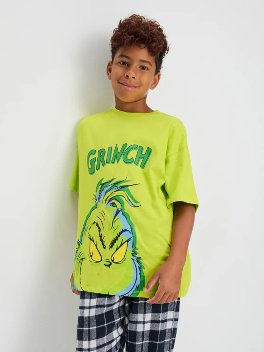 Zdjęcie produktu Sinsay - Koszulka oversize Grinch - zielony