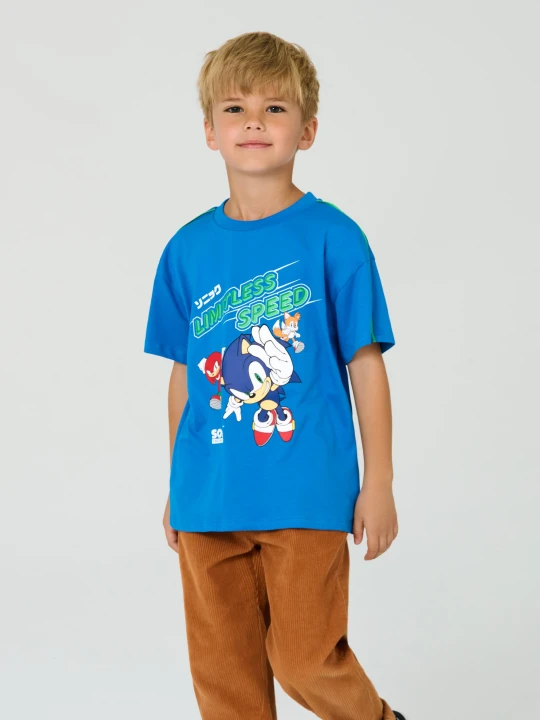 Zdjęcie produktu Sinsay - Koszulka Sonic the Hedgehog - mid blue
