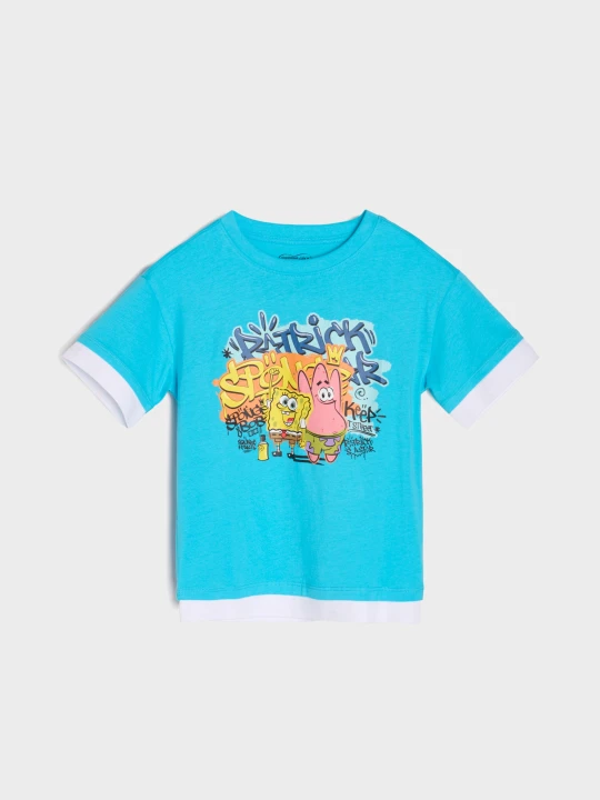 Zdjęcie produktu Sinsay - Koszulka SpongeBob - turkusowy