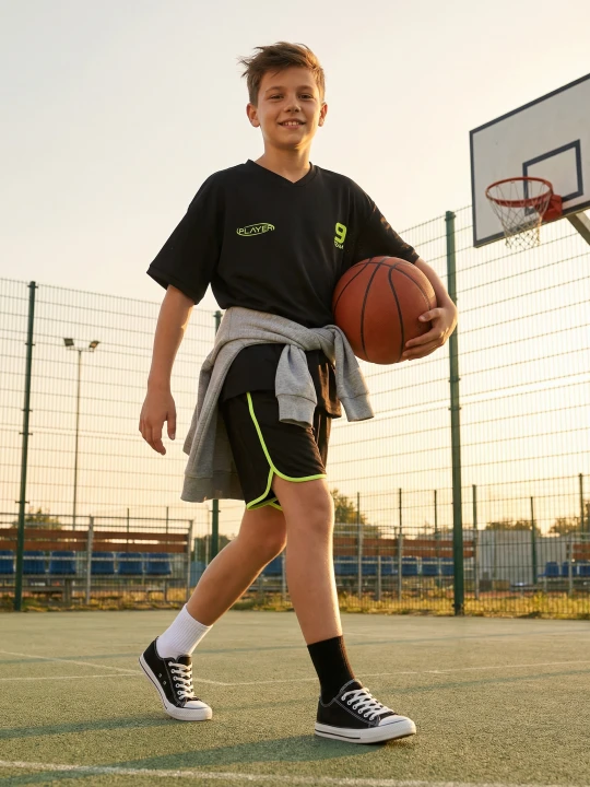 Zdjęcie produktu Sinsay - Koszulka sportowa Active z numerem 9 - czarny