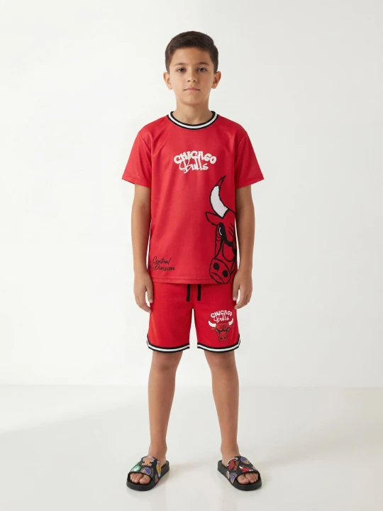 Zdjęcie produktu Sinsay - Koszulka sportowa z nadrukiem Chicago Bulls NBA - czerwony