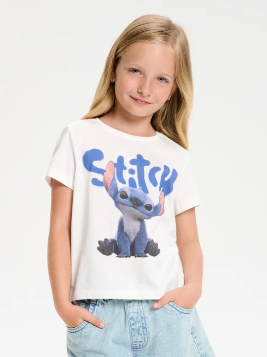 Zdjęcie produktu Sinsay - Koszulka Stitch - kremowy