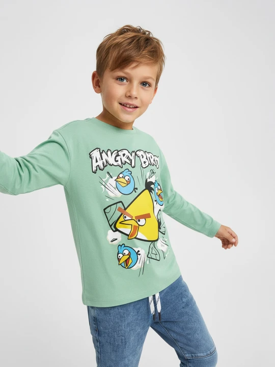 Zdjęcie produktu Sinsay - Koszulka z długimi rękawami Angry Birds - zielony