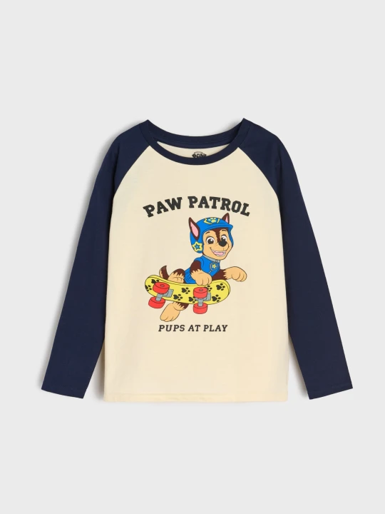 Zdjęcie produktu Sinsay - Koszulka z długimi rękawami PAW Patrol - kremowy