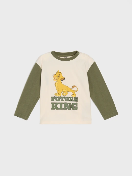 Zdjęcie produktu Sinsay - Koszulka z długimi rękawami The Lion King - kremowy