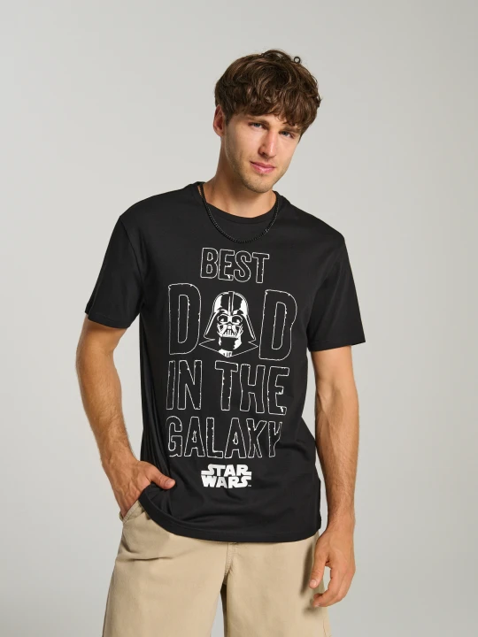 Zdjęcie produktu Sinsay - Koszulka z nadrukiem dla taty Star Wars - czarny
