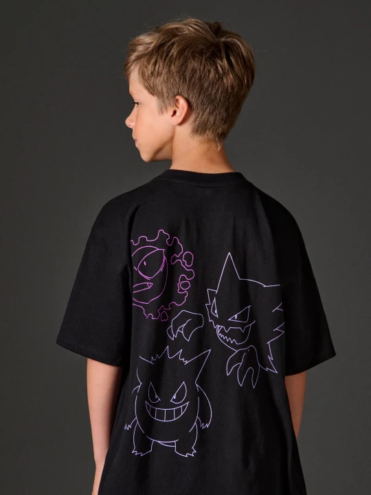 Zdjęcie produktu Sinsay - Koszulka z nadrukiem na plecach Pokémon - czarny