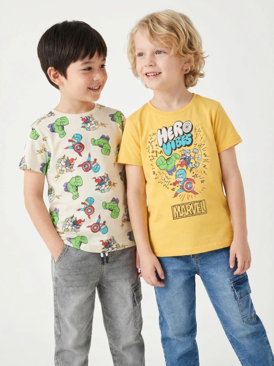 Zdjęcie produktu Sinsay - Koszulki 2 pack Marvel - wielobarwny