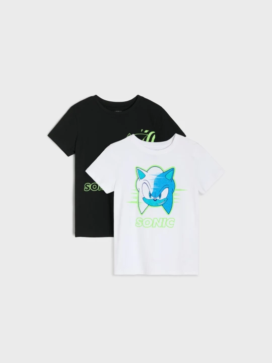 Zdjęcie produktu Sinsay - Koszulki 2 pack Sonic the Hedgehog - wielobarwny