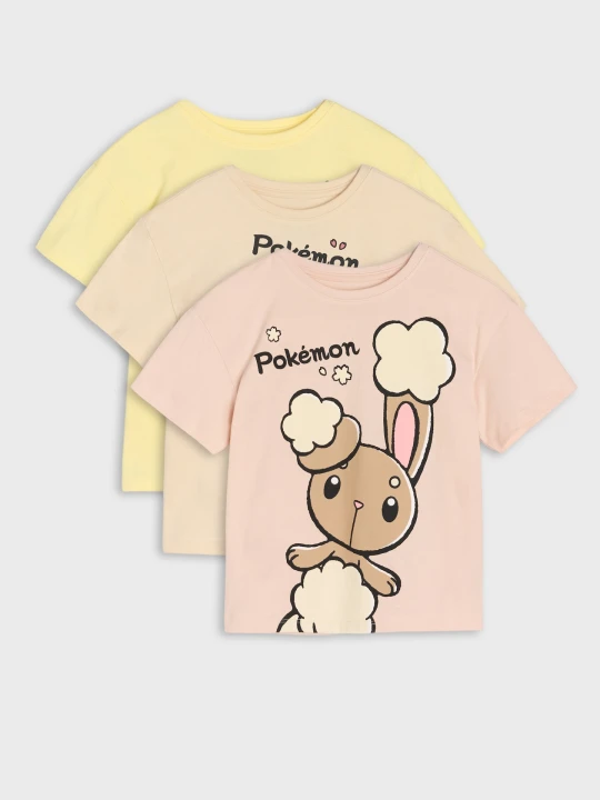 Zdjęcie produktu Sinsay - Koszulki 3 pack Pokémon - żółty