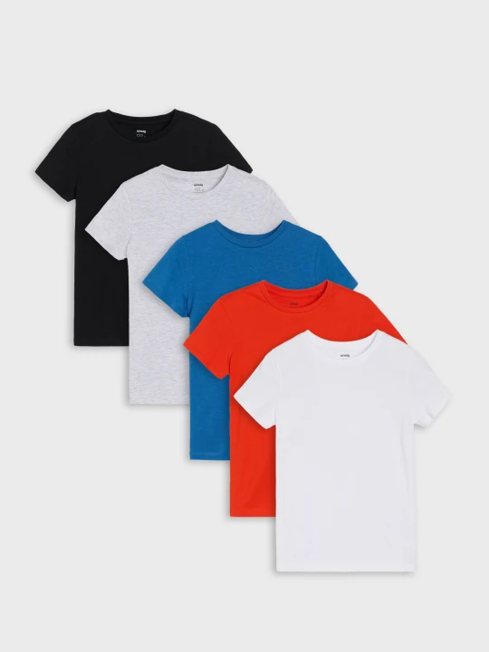 Zdjęcie produktu Sinsay - Koszulki 5 pack - szary