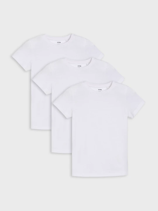 Zdjęcie produktu Sinsay - Koszulki basic 3 pack - biały