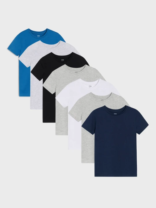 Zdjęcie produktu Sinsay - Koszulki basic 7 pack - biały