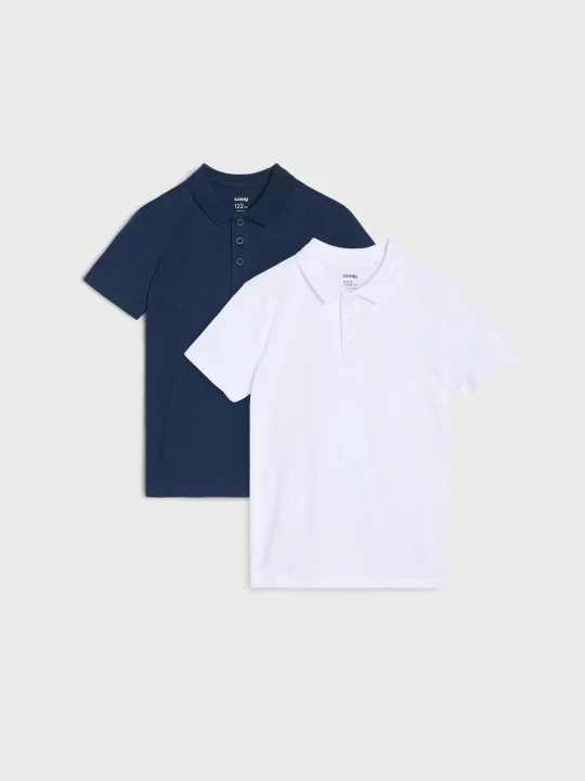 Zdjęcie produktu Sinsay - Koszulki polo w stylu basic 2 pack - biały