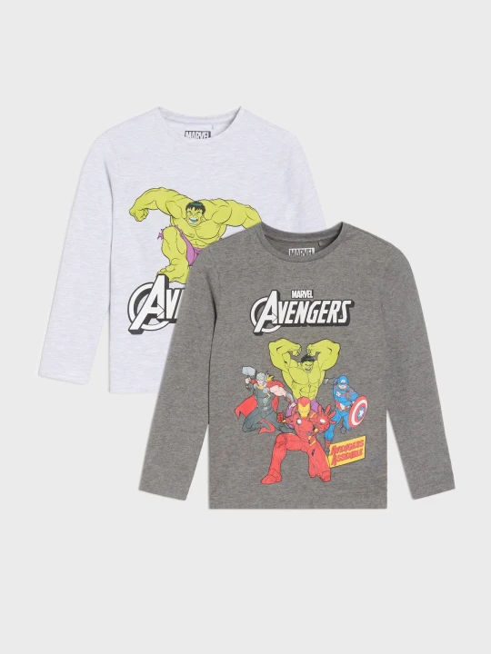 Zdjęcie produktu Sinsay - Koszulki z długimi rękawami 2 pack Avengers - wielobarwny