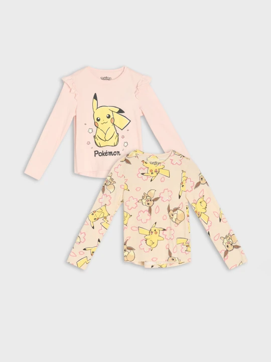 Zdjęcie produktu Sinsay - Koszulki z długimi rękawami 2 pack Pokémon - różowy