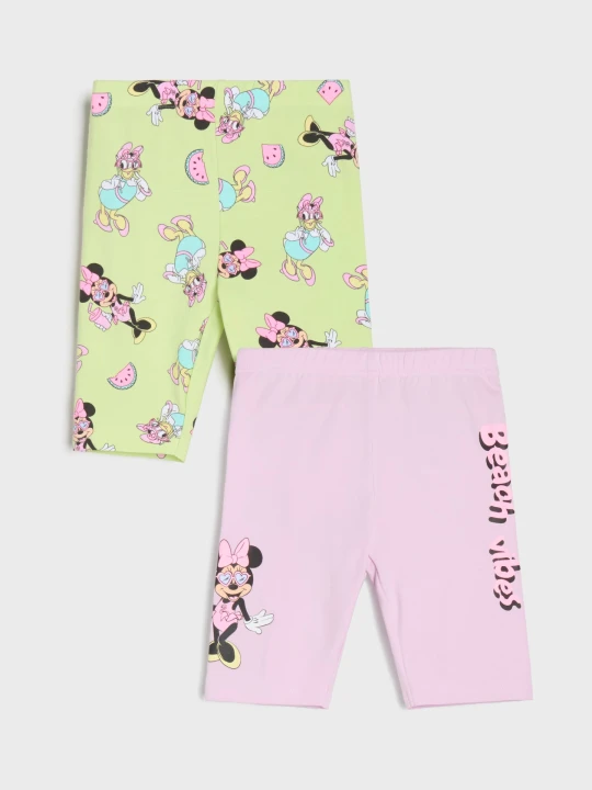 Zdjęcie produktu Sinsay - Krótkie legginsy 2 pack Minnie Mouse - różowy