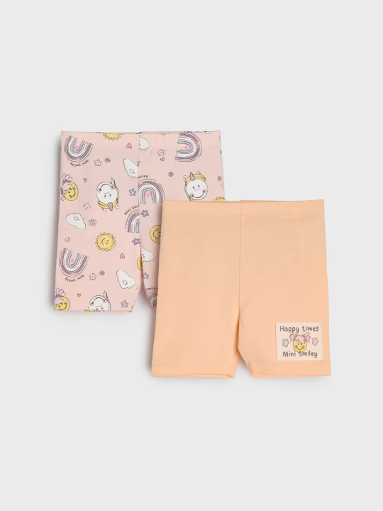Zdjęcie produktu Sinsay - Krótkie legginsy 2 pack - pomarańczowy