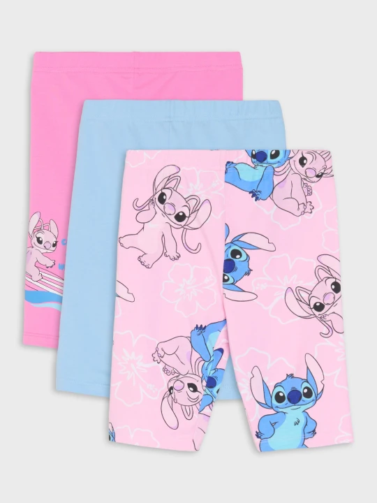 Zdjęcie produktu Sinsay - Krótkie legginsy 3 pack Stitch - wielobarwny
