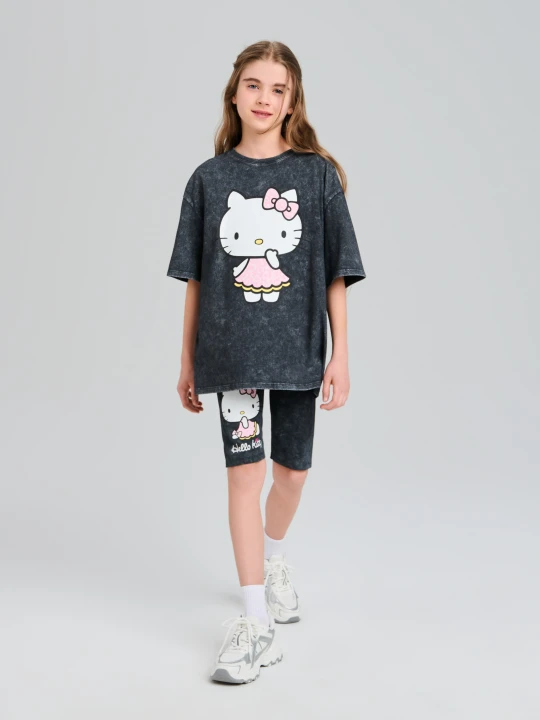 Zdjęcie produktu Sinsay - Krótkie legginsy Hello Kitty - czarny