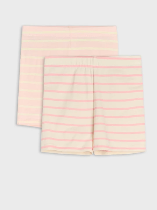 Zdjęcie produktu Sinsay - Krótkie legginsy w paski 2 pack - różowy