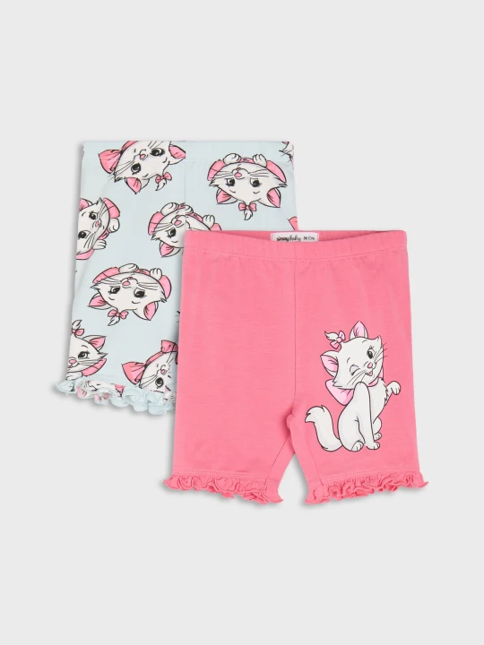 Zdjęcie produktu Sinsay - Krótkie legginsy wykończone falbaną 2 pack The Aristocats - różowy