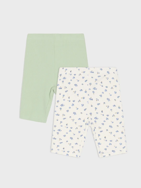 Zdjęcie produktu Sinsay - Krótkie legginsy z prażkowanej dzianiny 2 pack - wielobarwny